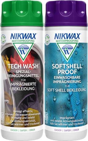 Softshell Clothing Cleaner & Waterproofing - Tech Wash® & Softshell Pr